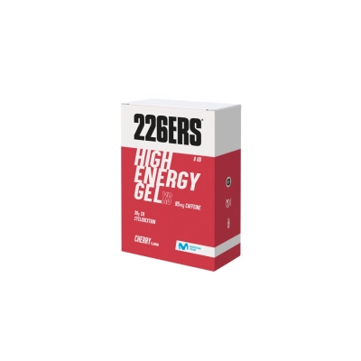 HIGH ENERGY GEL Pack 8x45g  CAFFEINE 95mg CHERRY