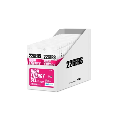 #BOX XS HIGH ENERGY GEL SALTY STRAWBERRY 45g. - żel energetyczny, sł. truskawka (32 szt)