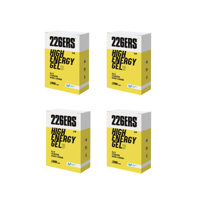 #BOX 4x HIGH ENERGY GEL Pack 8x45g LEMON