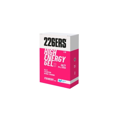 HIGH ENERGY GEL Pack 8x45g SALTY  150mg STRAWBERRY