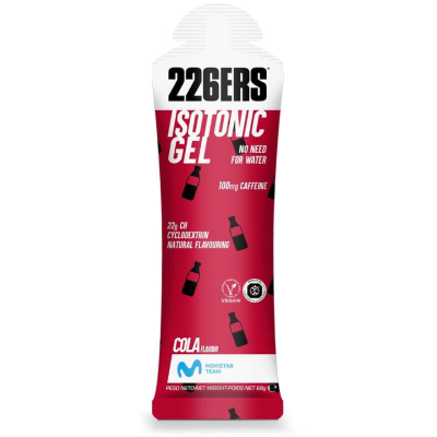 ISOTONIC GEL CAFFEINE COLA 226ers - żel izotoniczny o przedłużonym działaniu, o smaku coli, ze 100mg kofeiny, 68g.