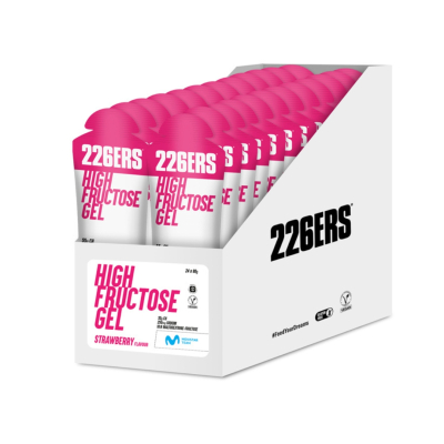 BOX HIGH FRUCTOSE GEL 226ers - żel o wysokiej zawartości węglowodanów, o smaku truskawek, 80g. (24 szt.)