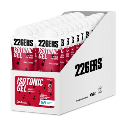 BOX ISOTONIC GEL CAFFEINE COLA 226ers - żel izotoniczny o przedłużonym działaniu, o smaku coli, ze 100mg kofeiny, 68g. (24 sztuki)