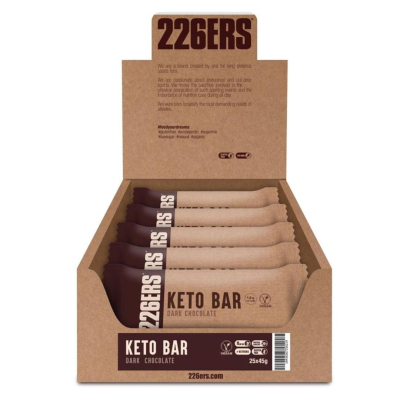 BOX KETO BAR 226ers - baton keto o smaku ciemnej czkoleady, 45g. (25 sztuk)